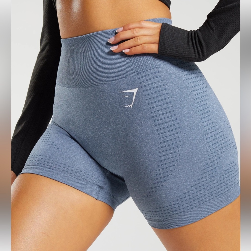 Gray Blue Everyday Seamless Shorts